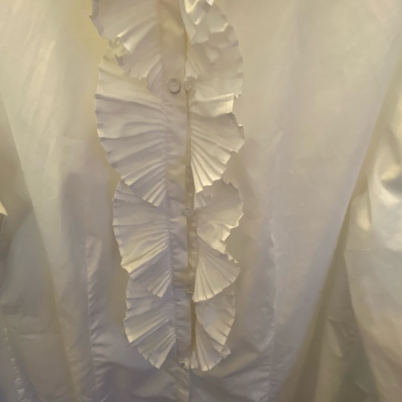 Talbots front ruffle blouse - Picture 8 of 9